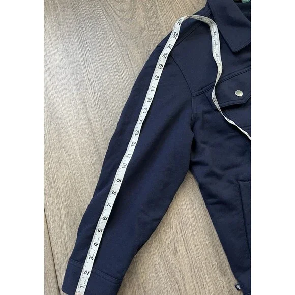 VTG Lauren Ralph Lauren Jacket Womens XL Blue Long Sleeve Snap Front Classic EUC - Picture 10 of 12